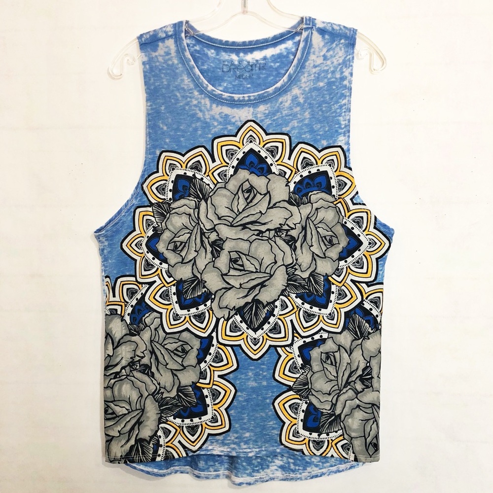 Modern Dreamer Burnout Floral Graphic Tank